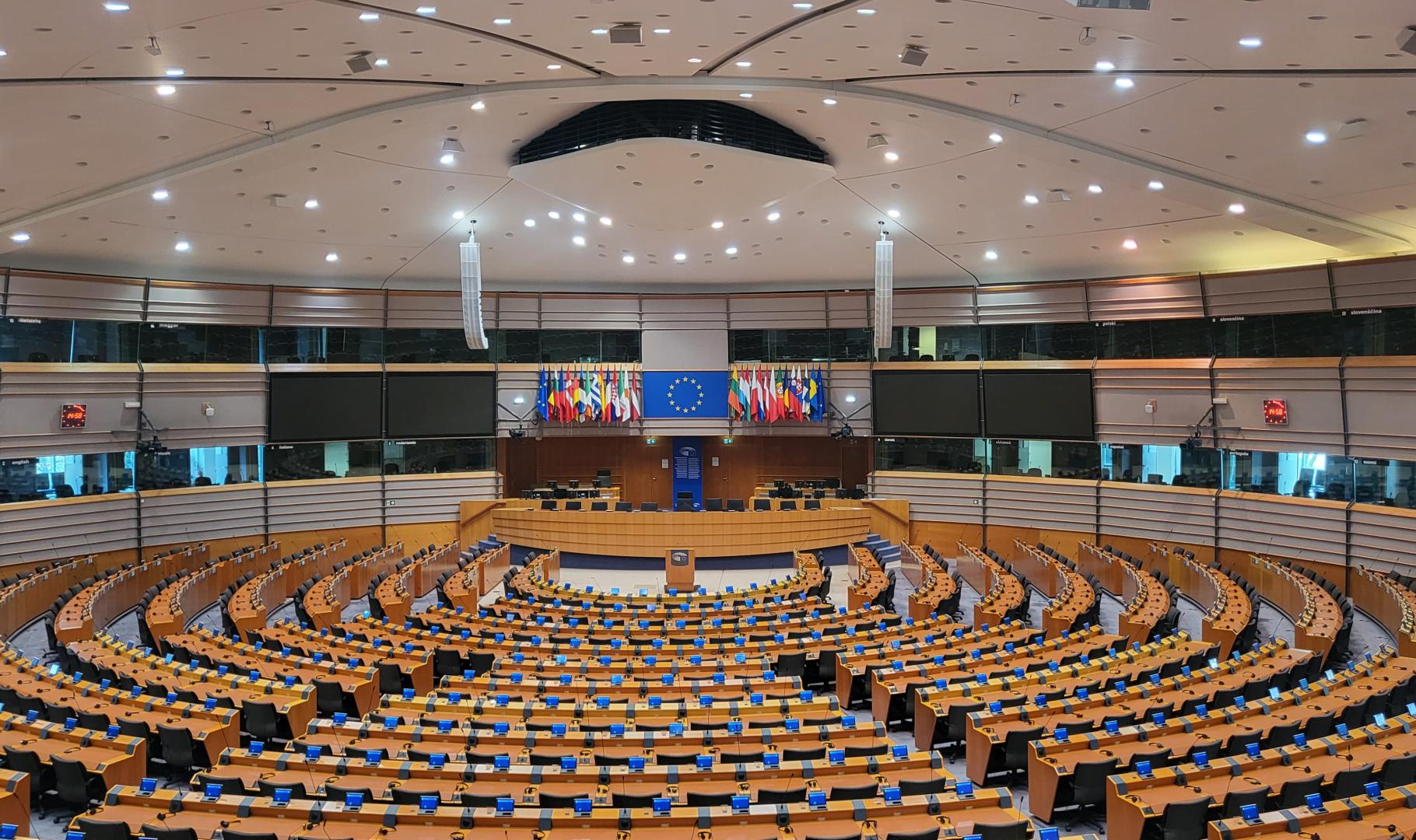 L'émicyle du Parlement Européen à Bruxelles